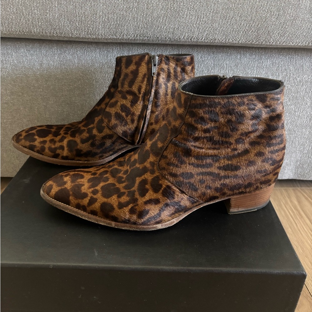 Saint Laurent Pony-style calfskin boots